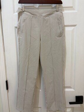 Athleta Mid Rise, Size 6, Cream Dress Pants